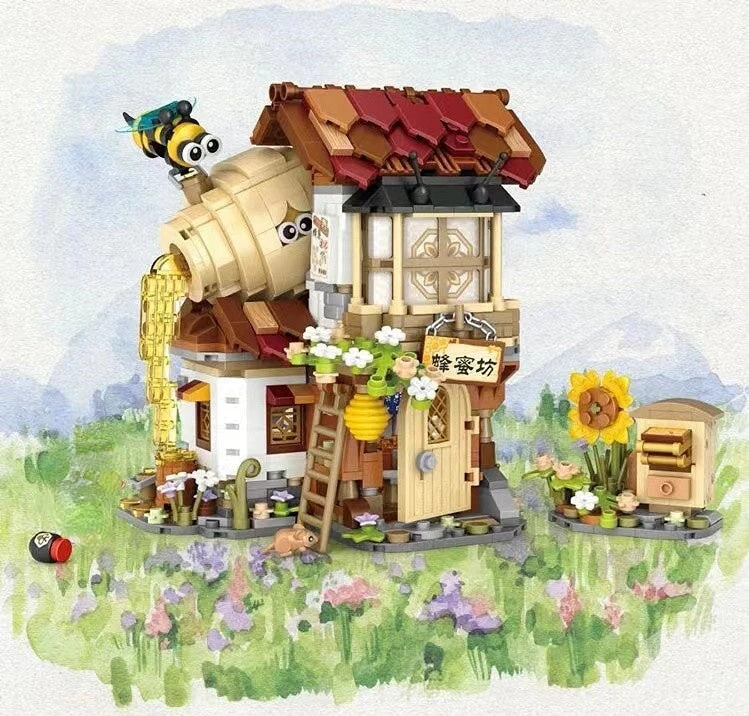 Ancient Honey Bee & Bacon Shops Micro Building Set Collection - Image 19