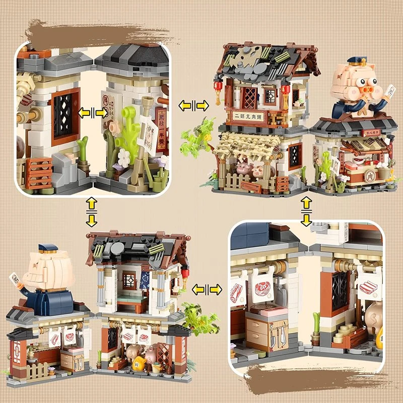 Ancient Honey Bee & Bacon Shops Micro Building Set Collection - Image 9