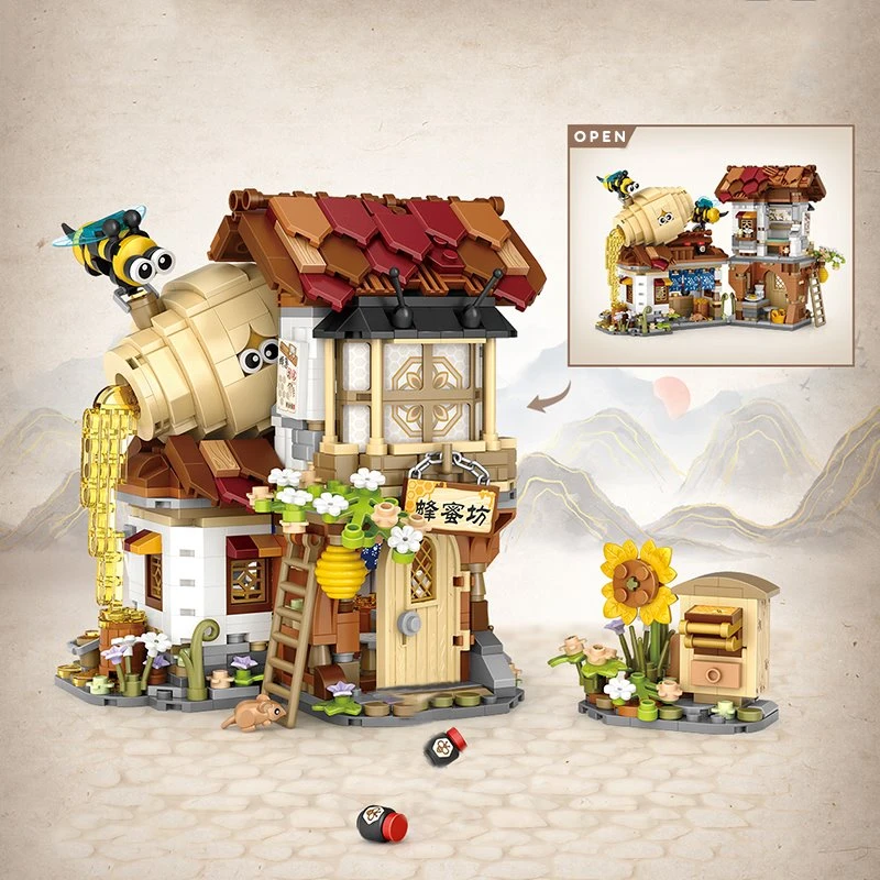 Ancient Honey Bee & Bacon Shops Micro Building Set Collection - Image 17