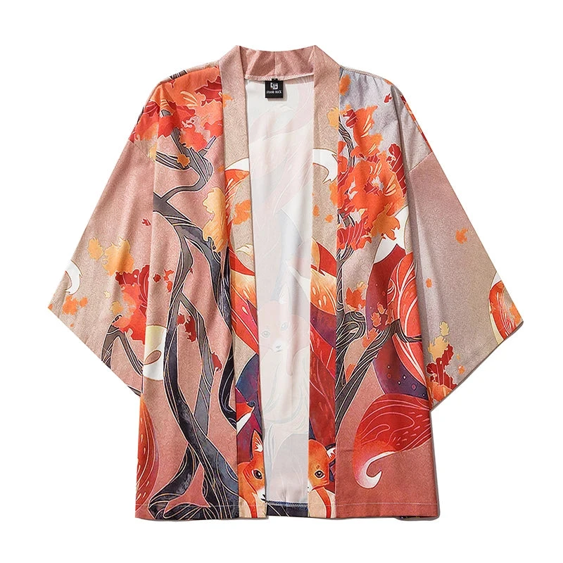 Apparel Anime Nine Tailed Fox Unisex Kimono - Image 2