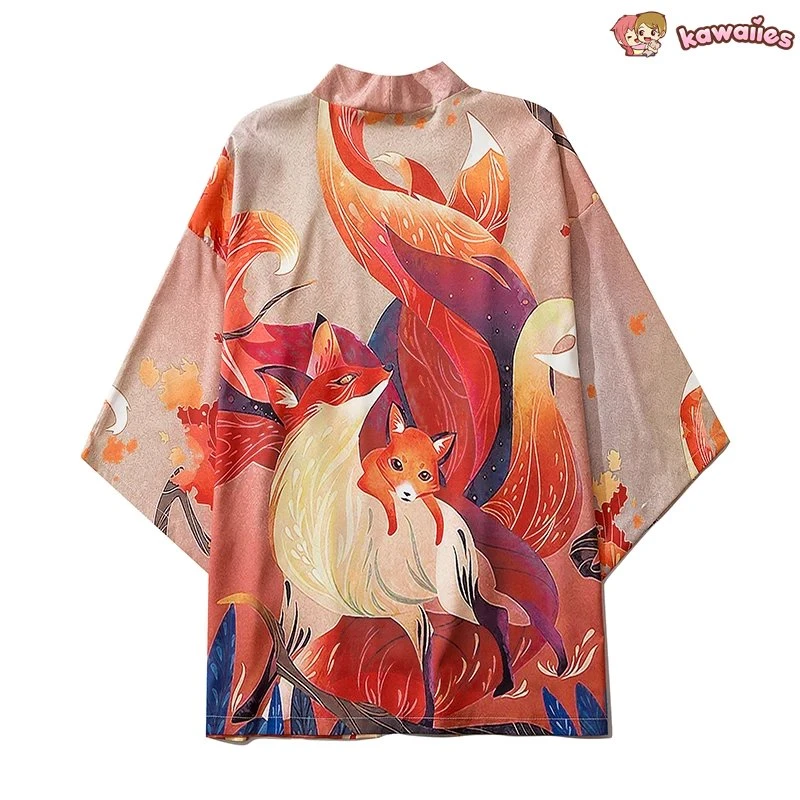 Apparel Anime Nine Tailed Fox Unisex Kimono - Image 11