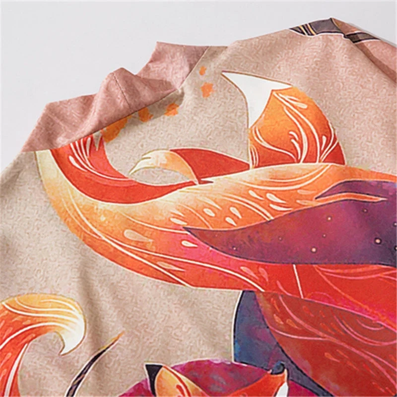 Apparel Anime Nine Tailed Fox Unisex Kimono - Image 6