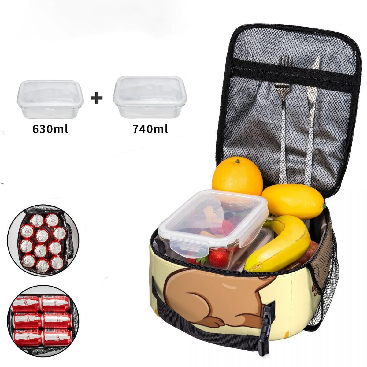 'Be Cappy' Capybara Lunch Bag - Image 6