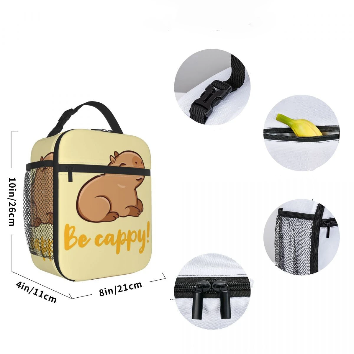 'Be Cappy' Capybara Lunch Bag - Image 5