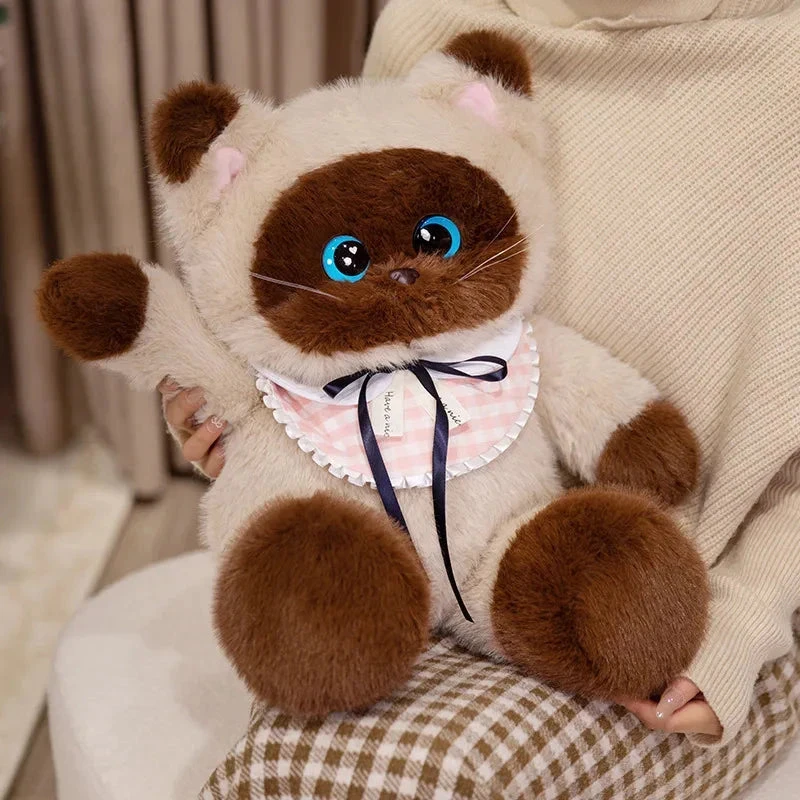 Big-eyed Calico Siamese Cat Plush Friends - Image 15