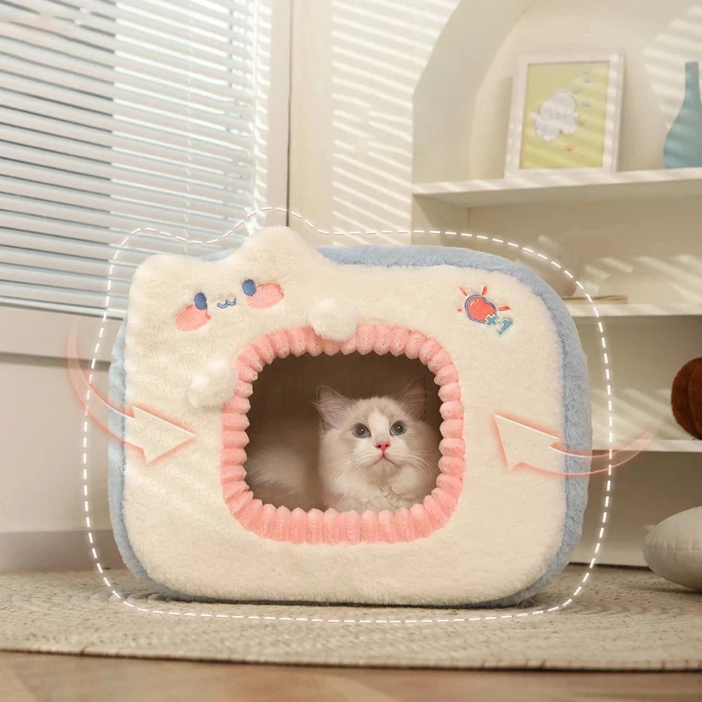 Blue Green Television Pet Bed House - Image 2