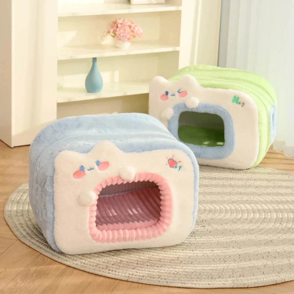 Blue Green Television Pet Bed House - Image 15