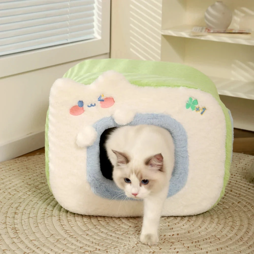 Blue Green Television Pet Bed House - Image 12