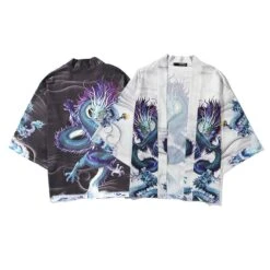 Apparel Blue Thunder Dragon Kimono