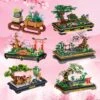 Bonsai Sakura Shrine Scenic Building Nano Sets Collection