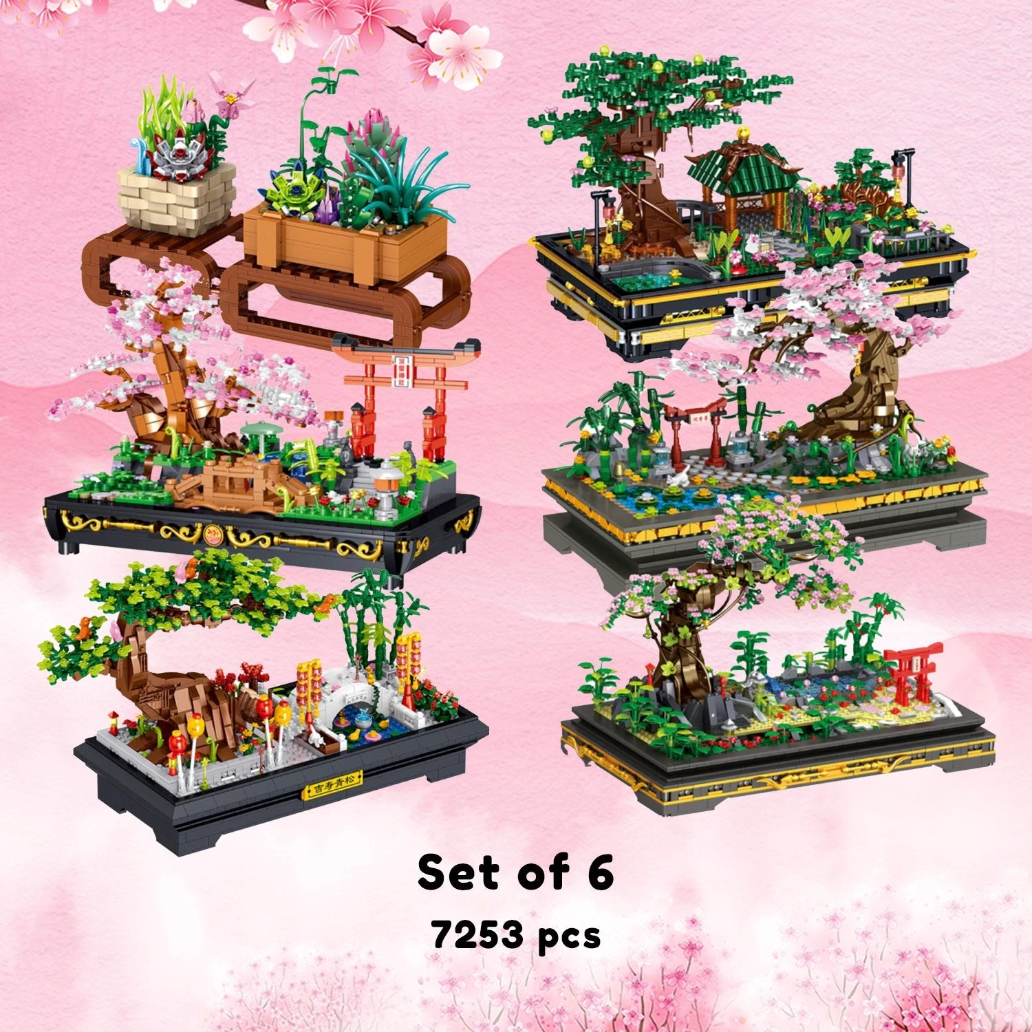 Bonsai Sakura Shrine Scenic Building Nano Sets Collection - Image 8