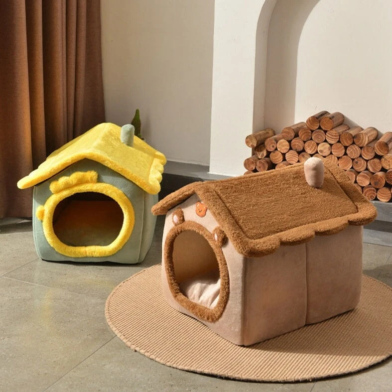 Brown Bear Soft Cat Dog Pet House Kennel - Image 9