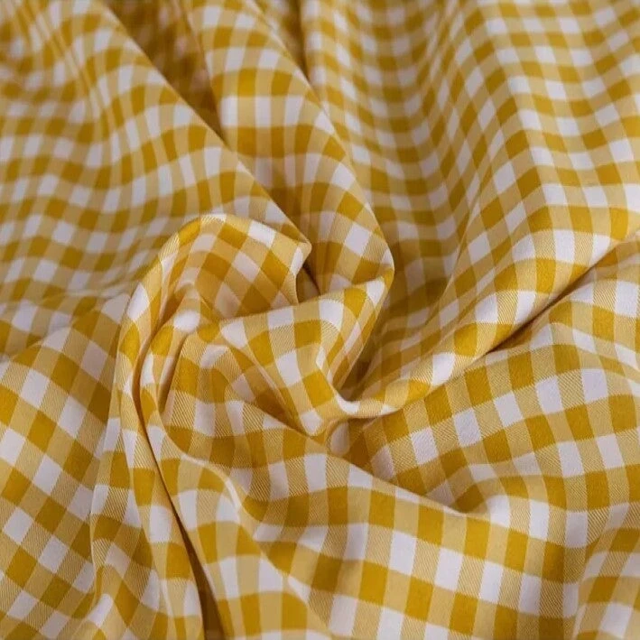 Brown Blue Mustard Mini Checked Bedding Set - Image 18