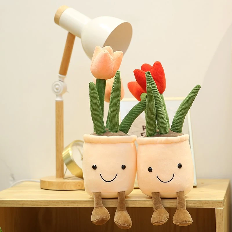 Bubbly Tulip Flower Pot Plush - Image 2