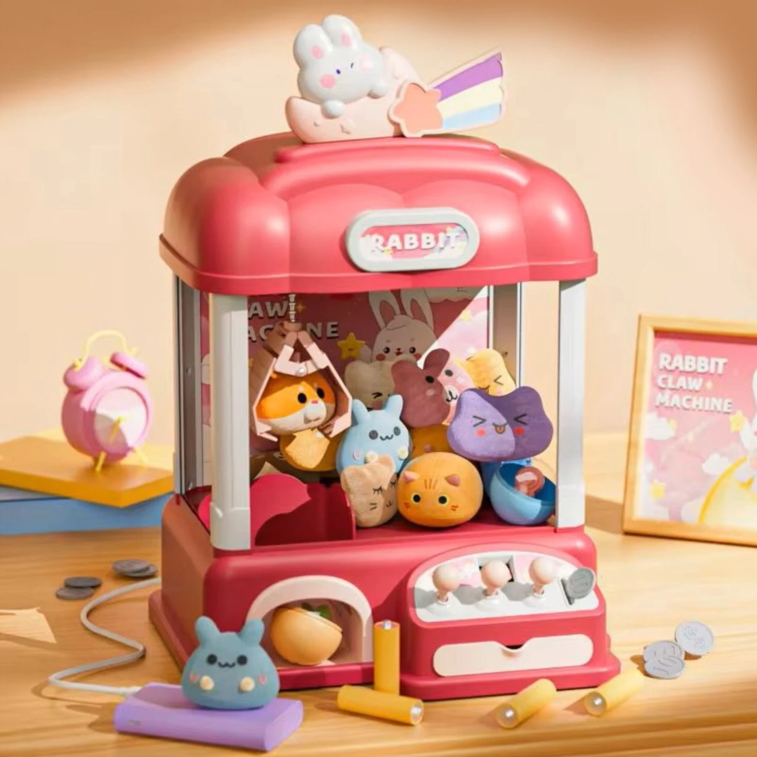 Bunny Bear Rainbow Mini Claw Machine - Image 3
