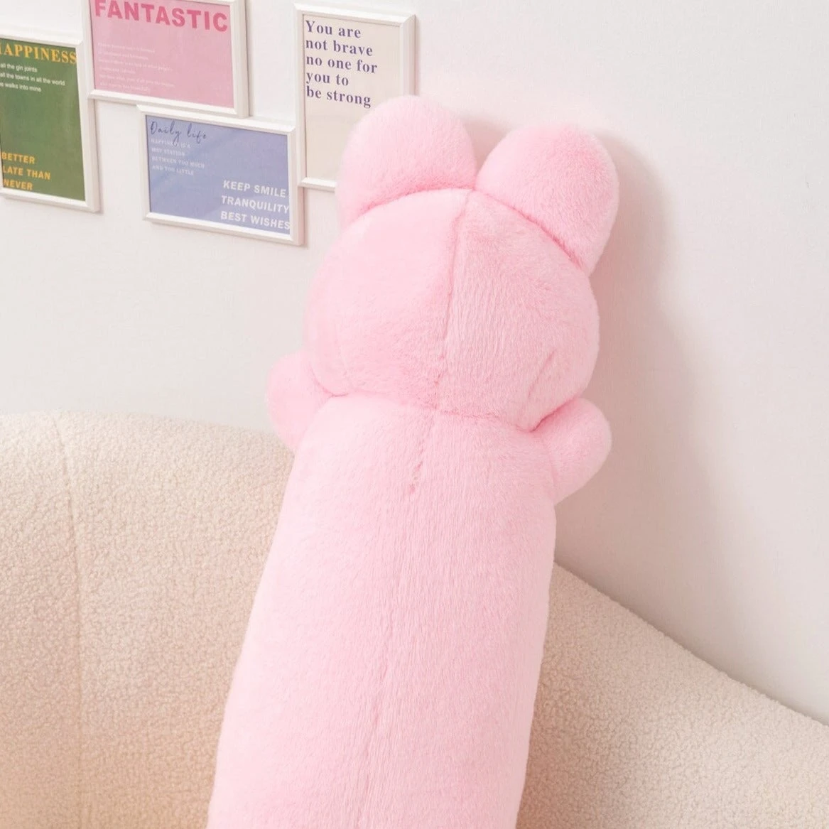 Buttons The Fluffy Pink Bunny Plushie - Image 9