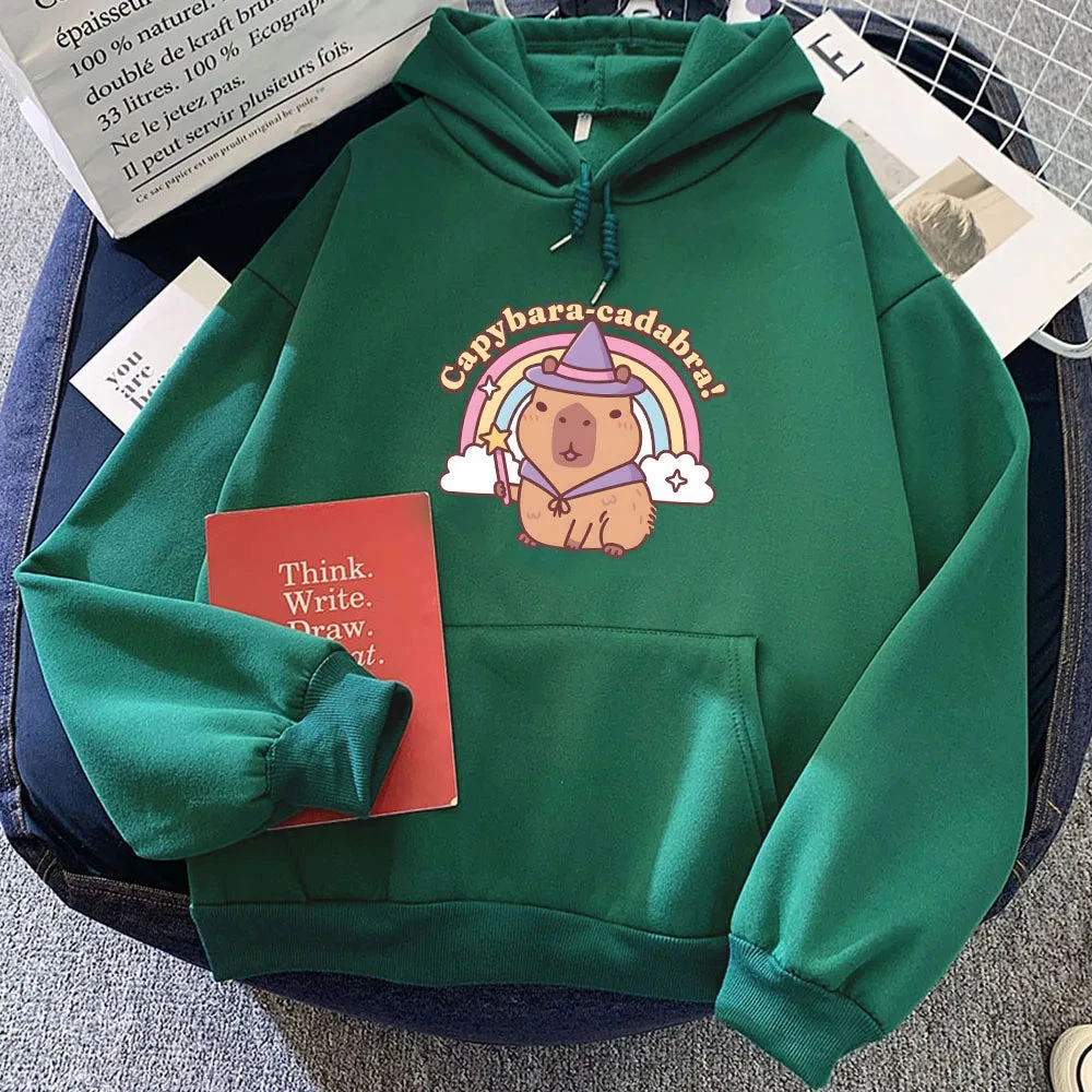 Apparel Capybara-Cadabra Rainbow Magician Unisex Hoodie - Image 7
