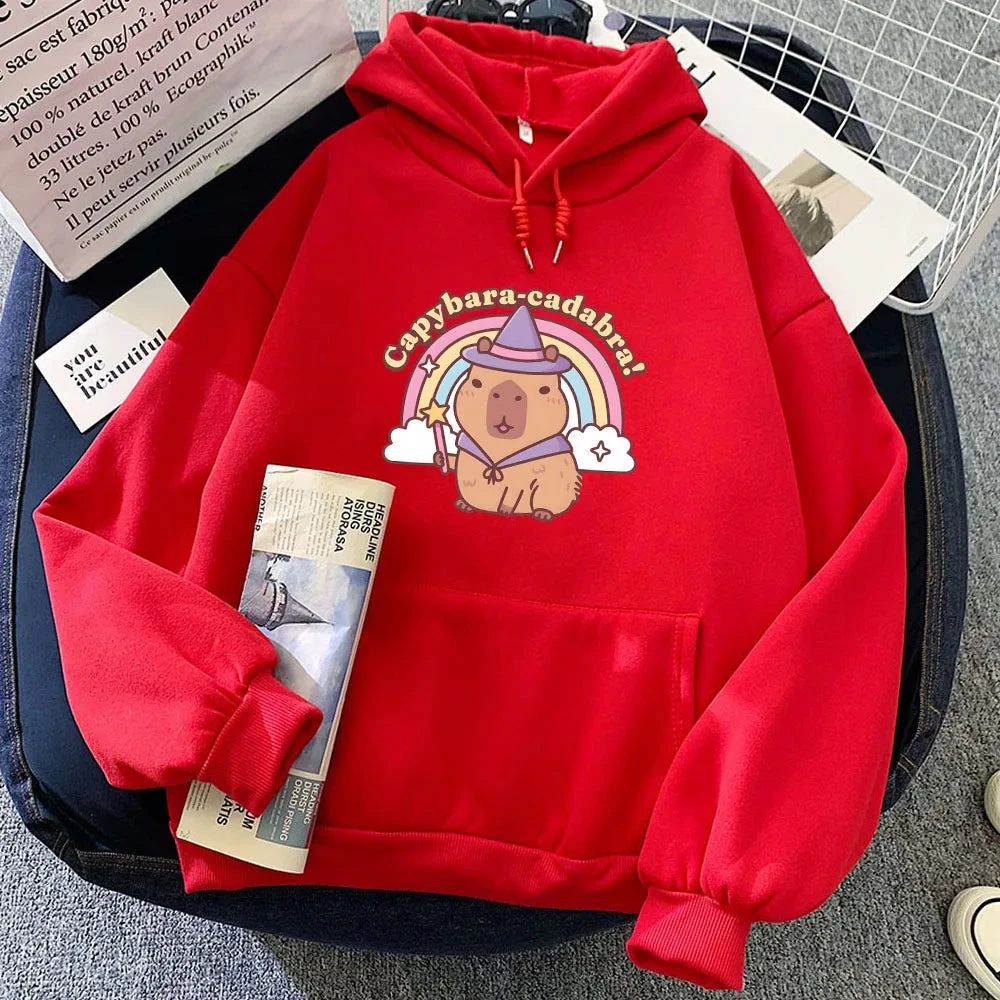 Apparel Capybara-Cadabra Rainbow Magician Unisex Hoodie - Image 10