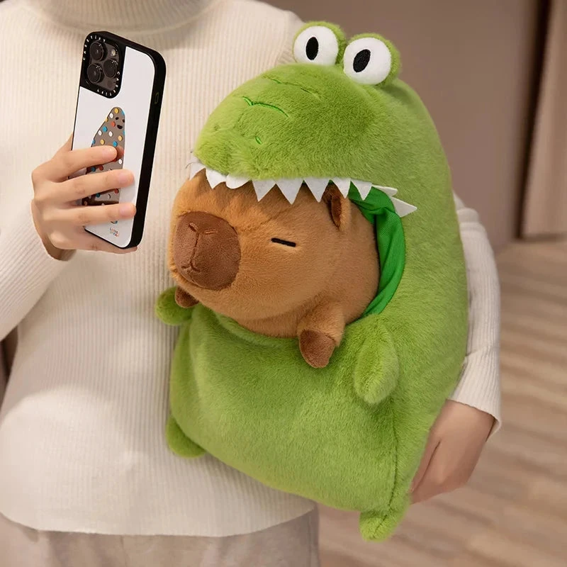Capybara Green Dinosaur Outfit Plushie - Image 10