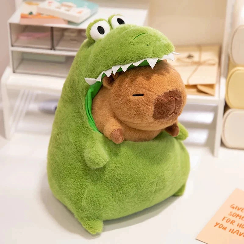 Capybara Green Dinosaur Outfit Plushie - Image 2