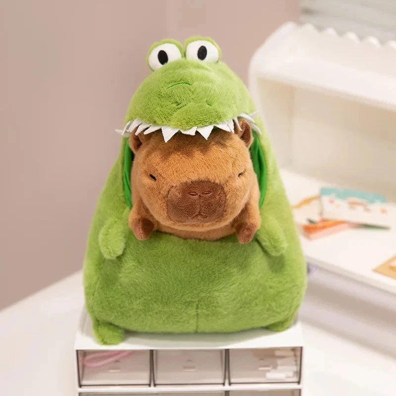 Capybara Green Dinosaur Outfit Plushie - Image 13