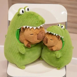 Capybara Green Dinosaur Outfit Plushie