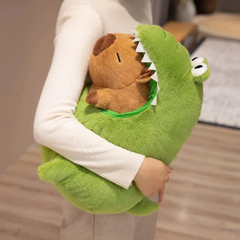 Capybara Green Dinosaur Outfit Plushie - Image 11
