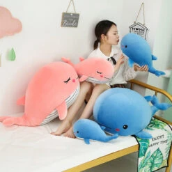 Cheerful Chonky Plumpy Pink Blue Whale