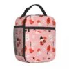 Cherry Blossom Lucky Cat Kokeshi Doll Insulated Lunch Bags