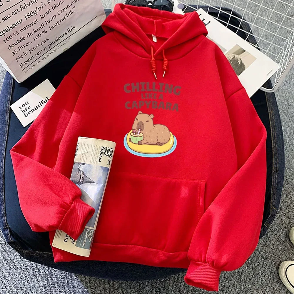 Apparel Chilling Like A Capybara Unisex Hoodie - Image 10