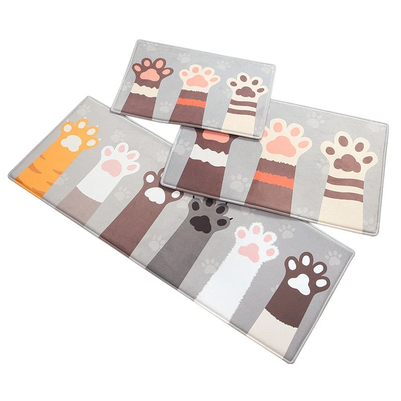 Cute Cartoon Cat Long Thick Absorbent Non-slip Mat - Image 5