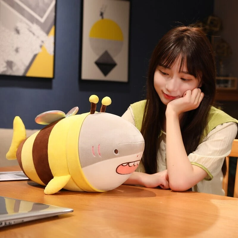 Cute Chonky Half Shark Half Bee Plushie - Image 10