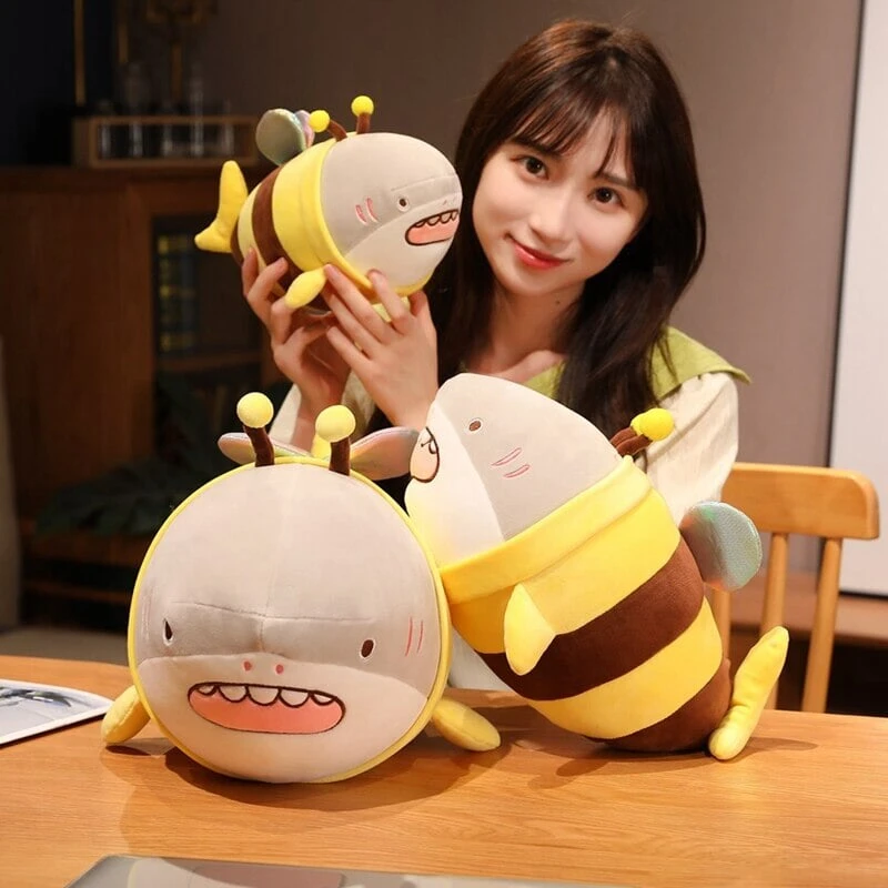 Cute Chonky Half Shark Half Bee Plushie - Image 6