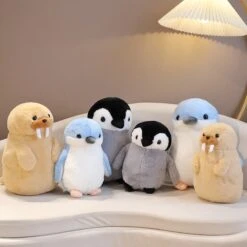 Cute Fluffy Penguin Walrus Plushies
