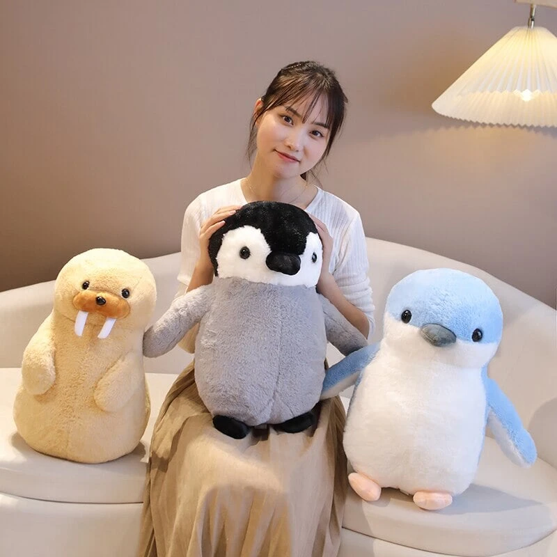 Cute Fluffy Penguin Walrus Plushies - Image 9