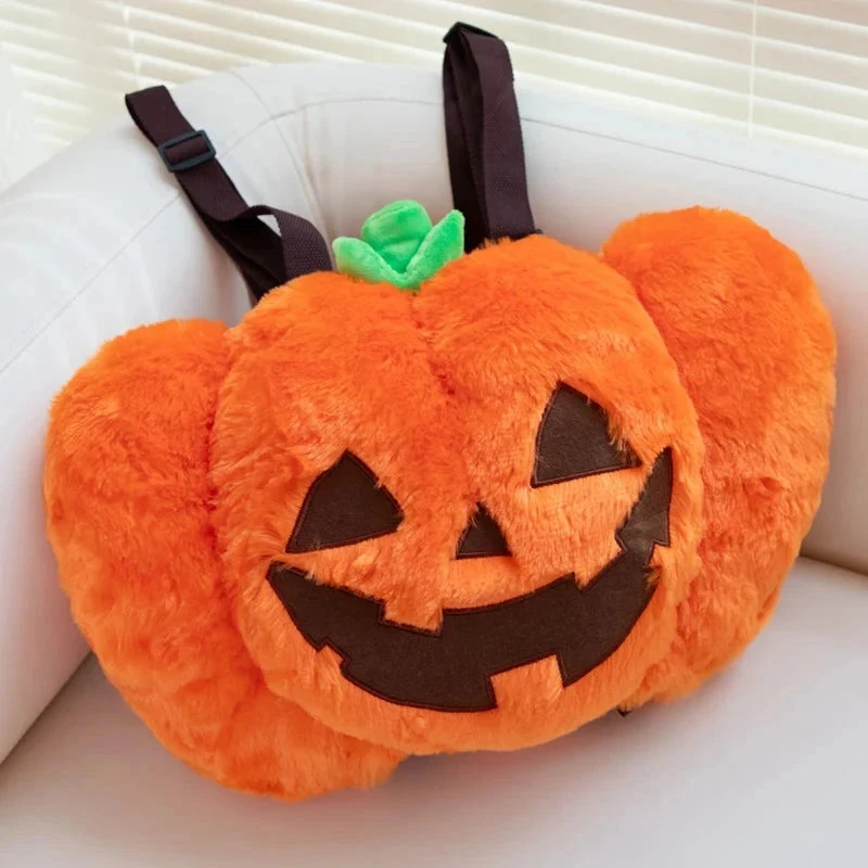 Apparel Cute Pumpkin Plush Backpack - Image 8