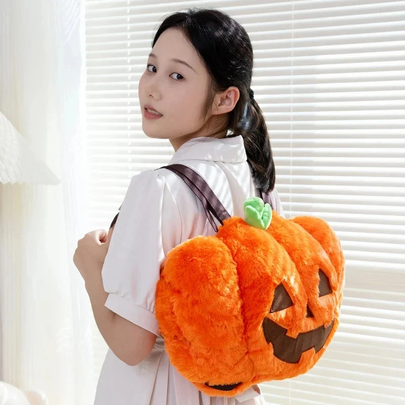 Apparel Cute Pumpkin Plush Backpack - Image 5