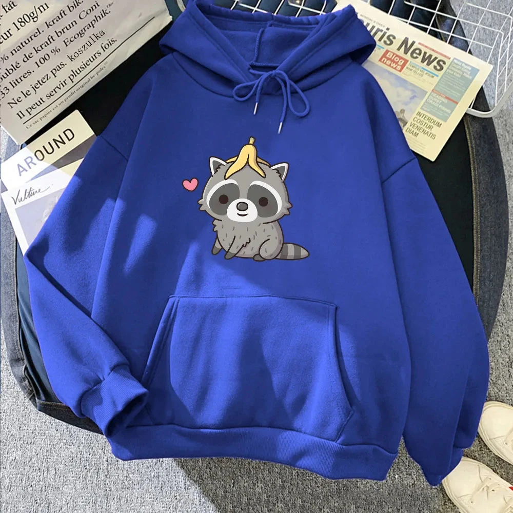 Apparel Cute Raccoon With Banana Unisex Hoodie - Image 16