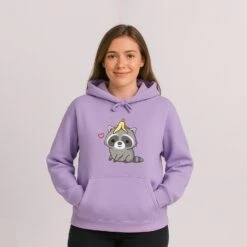 Apparel Cute Raccoon With Banana Unisex Hoodie