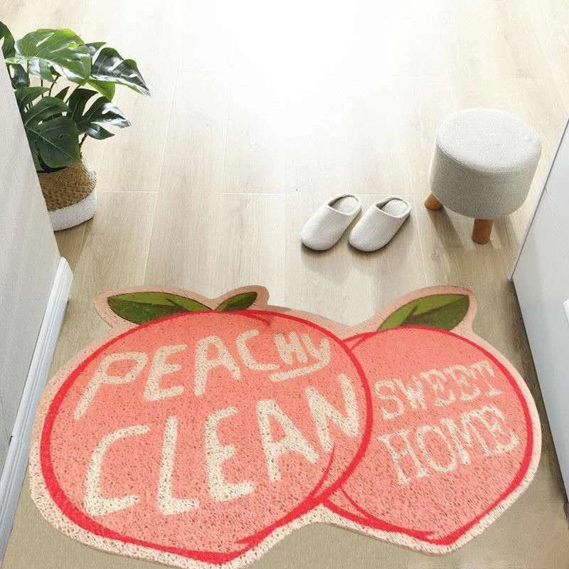 Cute Welcome Cats And Fruits Mat - Image 2