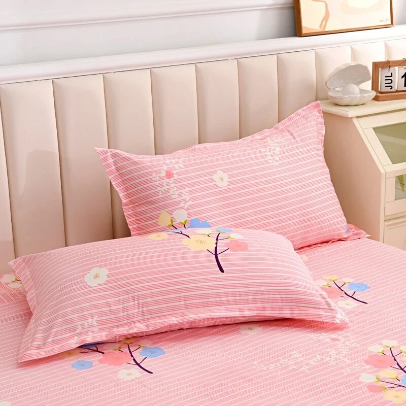 Elegant Blue Pink Floral Bedding Set Collection - Image 6