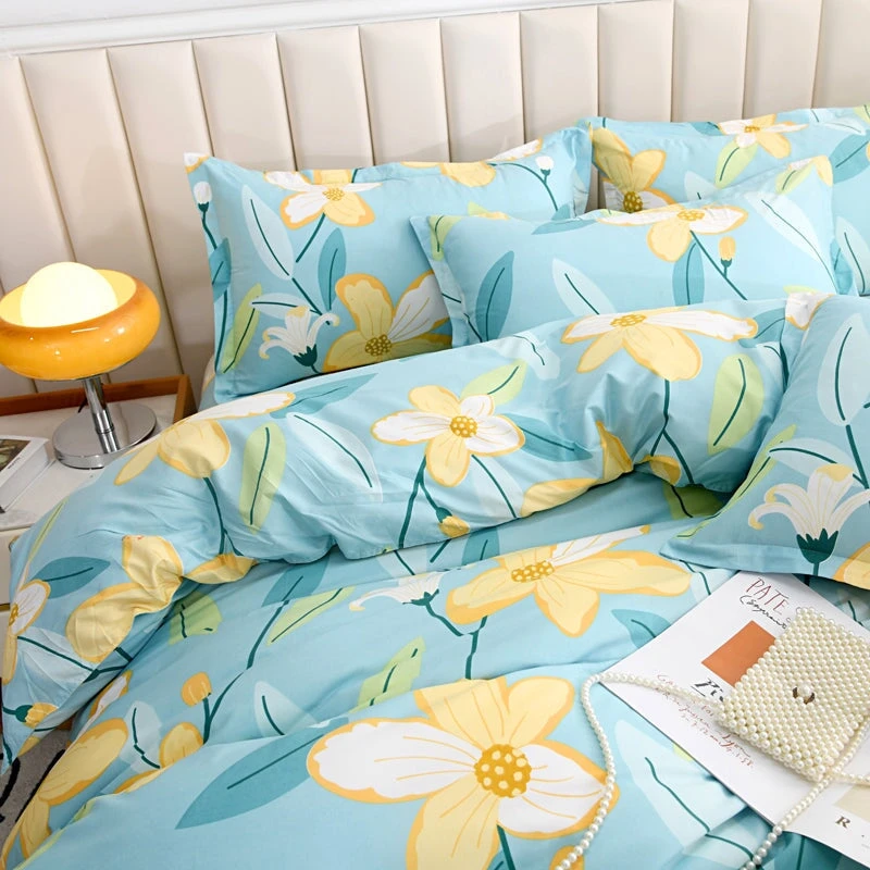 Elegant Blue Pink Floral Bedding Set Collection - Image 14