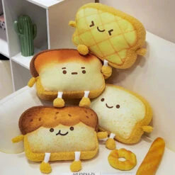 Accessories Emoji Toast Bread Friends Car Headrest Plush