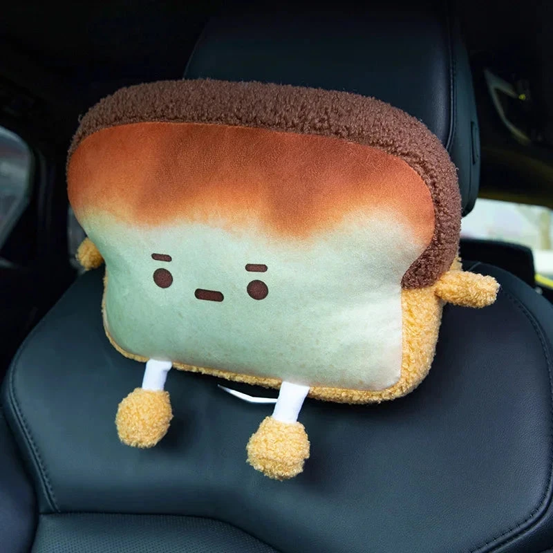 Accessories Emoji Toast Bread Friends Car Headrest Plush - Image 7