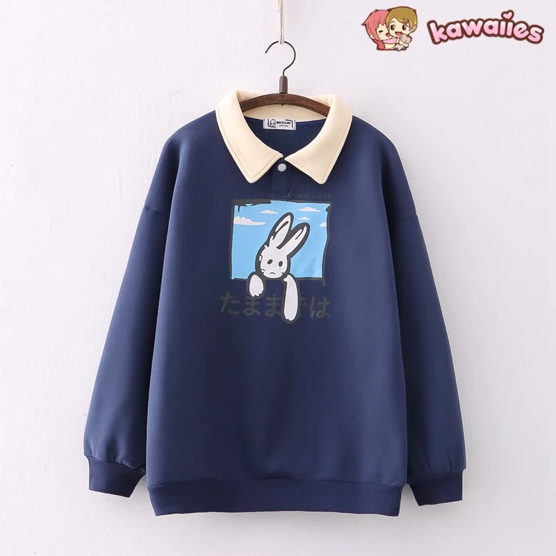 Apparel Farewell Bunny Polo Sweatshirt - Image 4