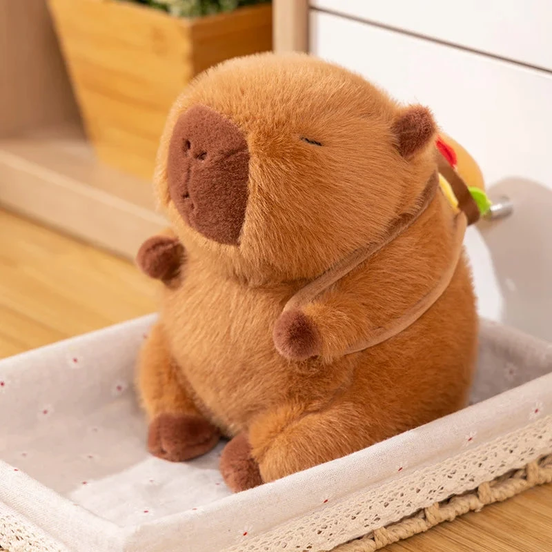 Fluffy Capybara Burger Bag Plushies - Image 2