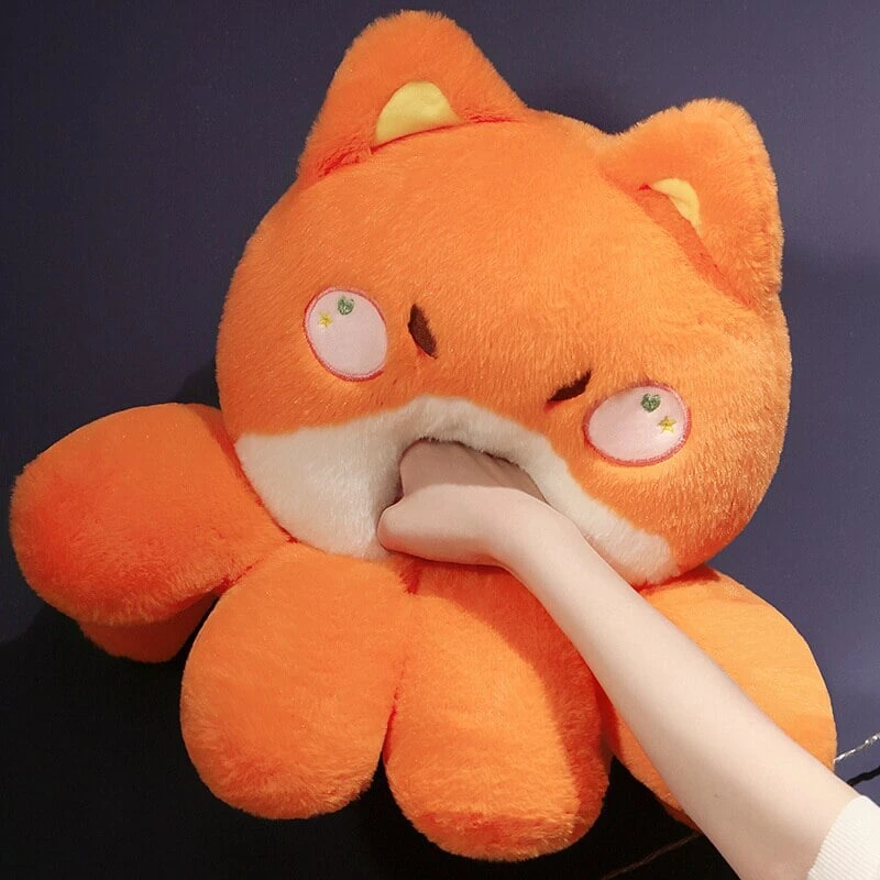 Fluffy Octo-Animal Fox Cat Bunny Bear Plushies - Image 12