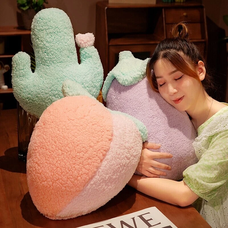 Fluffy Pastel Fruit Veg Plushie Collection - Image 9