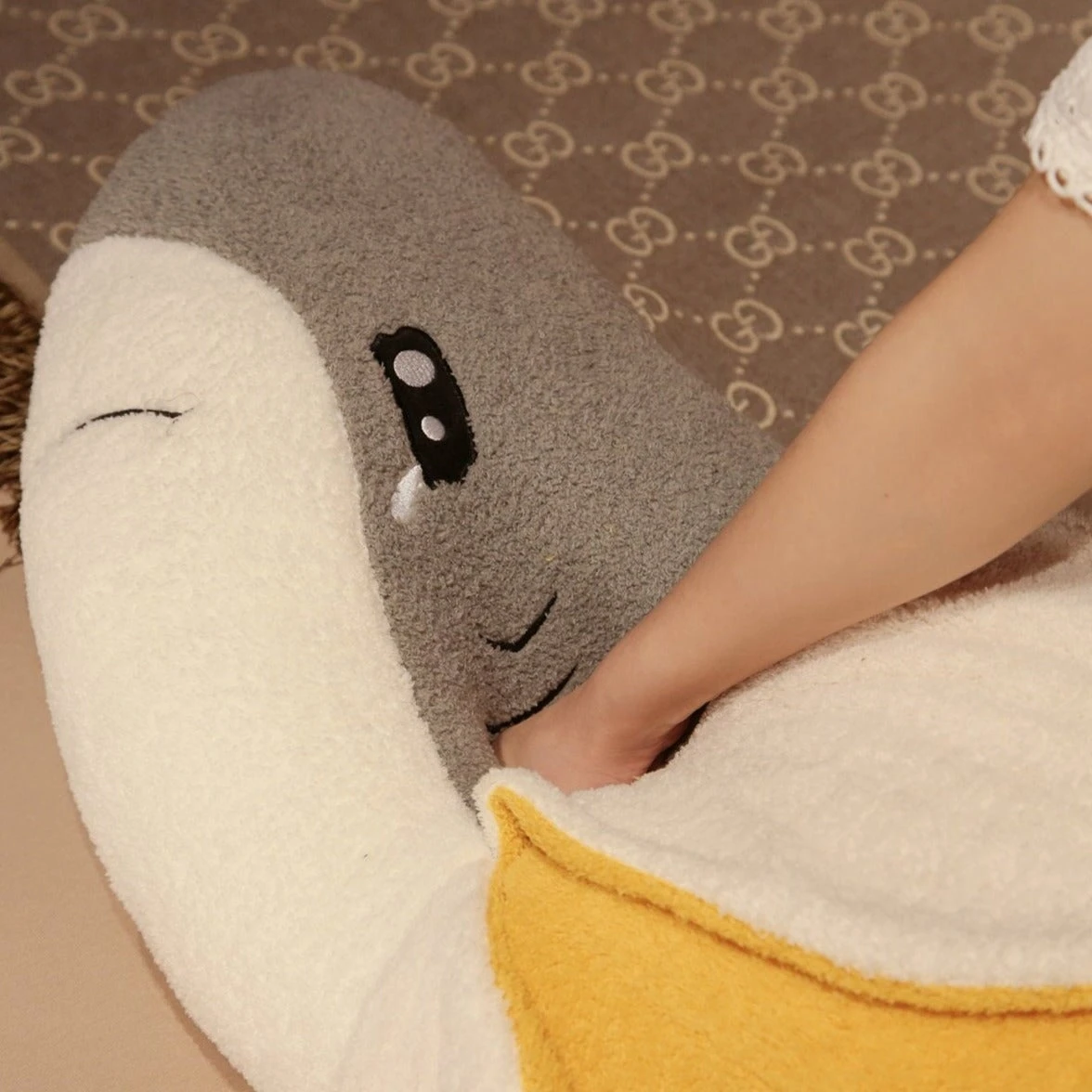 Fluffy Shark Banana Plushie - Image 6