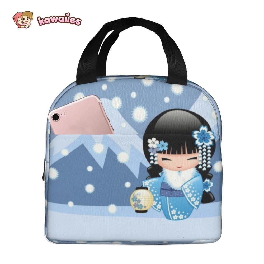 Four Seasons Furisode Kimono Girl Lunch Bag - Image 9